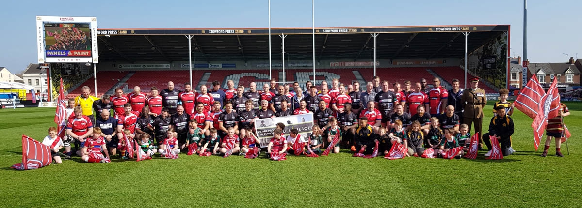 Rugby Union takes the glory in the Ideal Boilers Hybrid Cup battle of the codes at Kingsholm