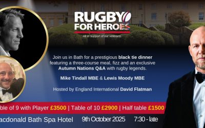 Black tie Dinner & Autumn Nations Q&A with Mike Tindall MBE, Lewis Moody MBE and David Flatman.